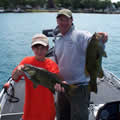 Great Lakes Bass Fishing Guide Service on Lake St. Clair Smallmouth in Michigan.