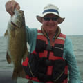 Great Lakes Bass Fishing Guide Service on Lake St. Clair Smallmouth in Michigan.