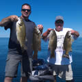Great Lakes Bass Fishing Guide Service on Lake St. Clair Smallmouth in Michigan.