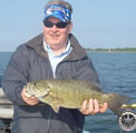 Great Lakes Bass Fishing Guide Service on Lake St. Clair Smallmouth in Michigan.