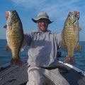 Great Lakes Bass Fishing Guide Service on Lake St. Clair Smallmouth in Michigan.