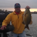 Great Lakes Bass Fishing Guide Service on Lake St. Clair Smallmouth in Michigan.