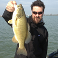 Great Lakes Bass Fishing Guide Service on Lake St. Clair Smallmouth in Michigan.