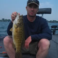 Great Lakes Bass Fishing Guide Service on Lake St. Clair Smallmouth in Michigan.