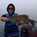 Great Lakes Bass Fishing Guide Service on Lake St. Clair Smallmouth in Michigan.