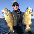 Great Lakes Bass Fishing Guide Service on Lake St. Clair Smallmouth in Michigan.