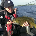 Great Lakes Bass Fishing Guide Service on Lake St. Clair Smallmouth in Michigan.