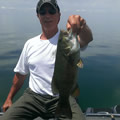 Great Lakes Bass Fishing Guide Service on Lake St. Clair Smallmouth in Michigan.