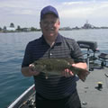 Great Lakes Bass Fishing Guide Service on Lake St. Clair Smallmouth in Michigan.