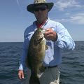 Great Lakes Bass Fishing Guide Service on Lake St. Clair Smallmouth in Michigan.
