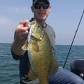 Great Lakes Bass Fishing Guide Service on Lake St. Clair Smallmouth in Michigan.