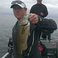 Great Lakes Bass Fishing Guide Service on Lake St. Clair Smallmouth in Michigan.